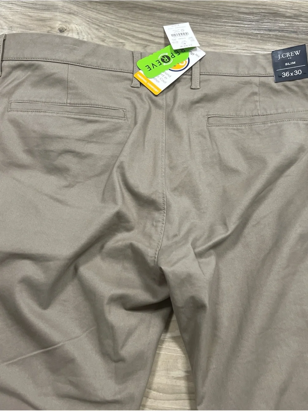 J.Crew Flex Slim Fit Chino Pants TruTemp 365 Mens 36x30 BZ109 NWT $118